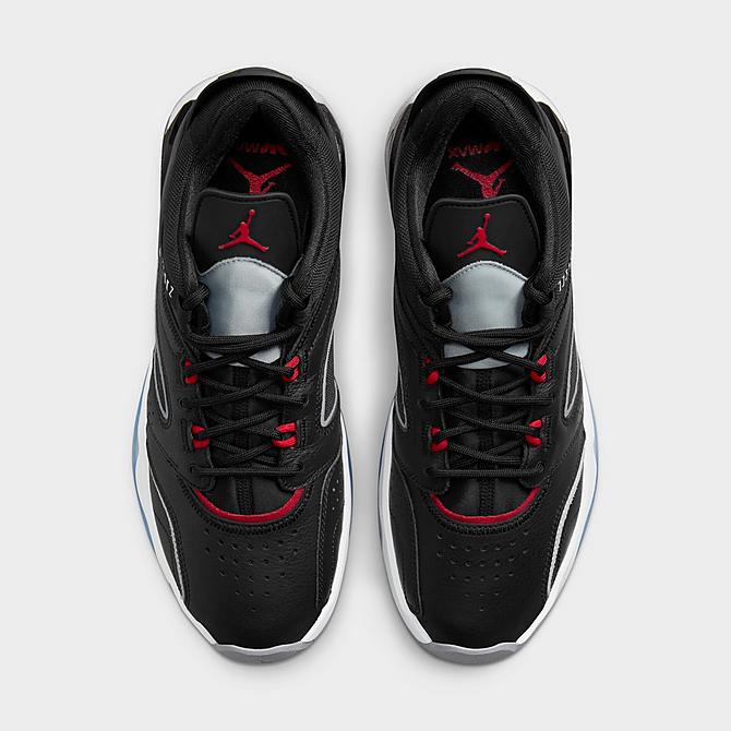 Back view of Jordan Point Lane Basketball Shoes in Black/Wolf Grey/White/University Red Click to zoom