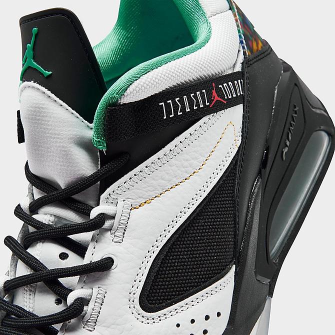 Front view of Jordan Point Lane Basketball Shoes in White/Roma Green/Black/Hyper Royal Click to zoom