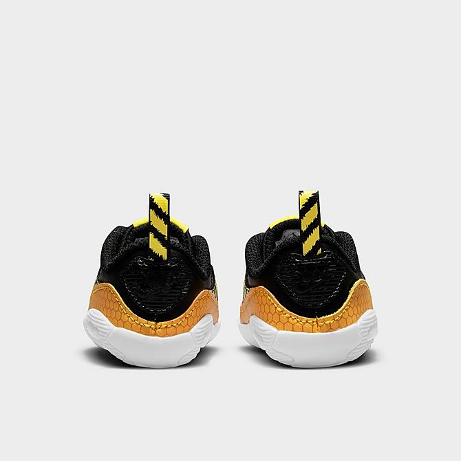 Left view of Infant Nike Air Max 90 "Bee" SE Casual Crib Shoes in Black/Opti Yellow/University Gold/White Click to zoom