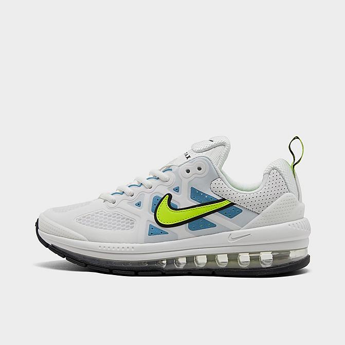 Right view of Big Kids' Nike Air Max Genome Casual Shoes in Summit White/Volt-Cerulean-Black Click to zoom