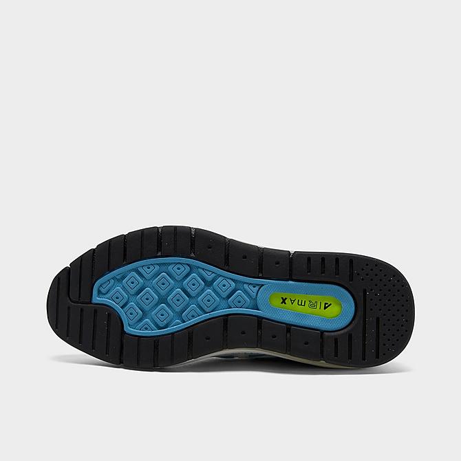 Bottom view of Big Kids' Nike Air Max Genome Casual Shoes in Summit White/Volt-Cerulean-Black Click to zoom