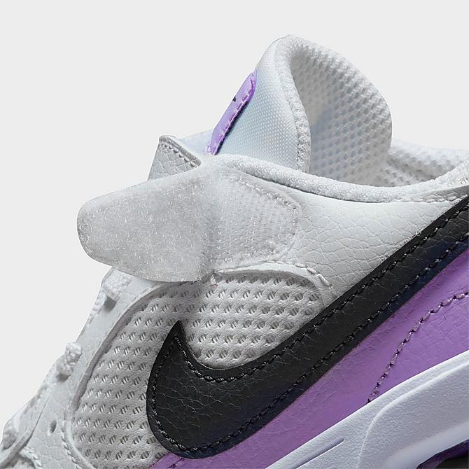 Front view of Girls' Little Kids' Nike Air Max SC Casual Shoes in White/Off Noir/Lilac Click to zoom