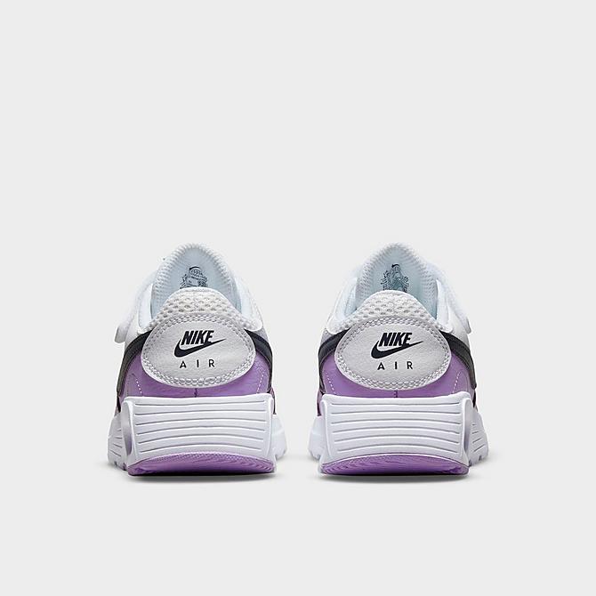 Left view of Girls' Little Kids' Nike Air Max SC Casual Shoes in White/Off Noir/Lilac Click to zoom