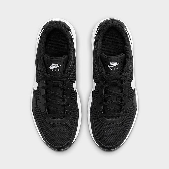 Back view of Big Kids' Nike Air Max SC Casual Shoes in Black/White/Black Click to zoom