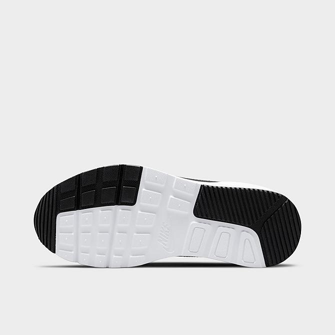 Bottom view of Big Kids' Nike Air Max SC Casual Shoes in Black/White/Black Click to zoom
