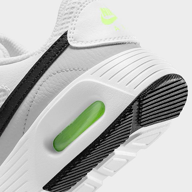 Front view of Big Kids' Nike Air Max SC Casual Shoes in White/Black/Photon Dust/Volt Click to zoom