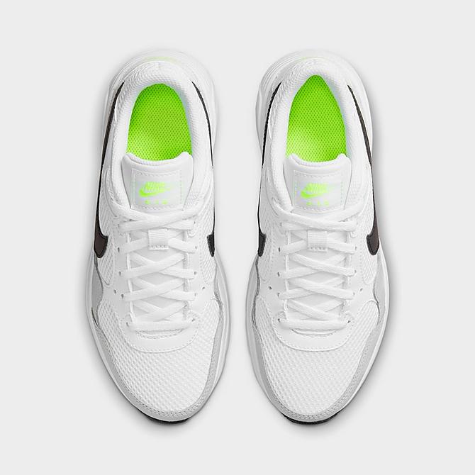 Back view of Big Kids' Nike Air Max SC Casual Shoes in White/Black/Photon Dust/Volt Click to zoom