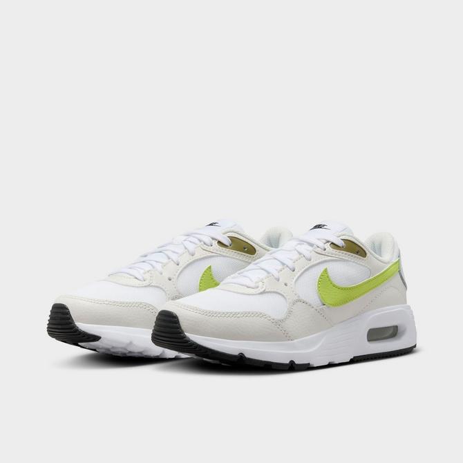 Three Quarter view of Big Kids' Nike Air Max SC Casual Shoes in White/Phantom/Black/Cyber Click to zoom