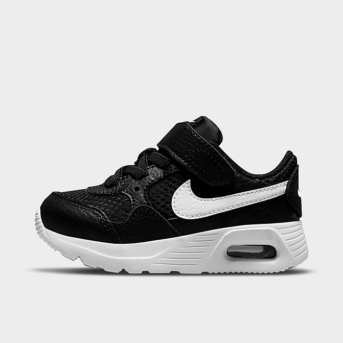 Right view of Kids' Toddler Nike Air Max SC Casual Shoes in Black/White Click to zoom