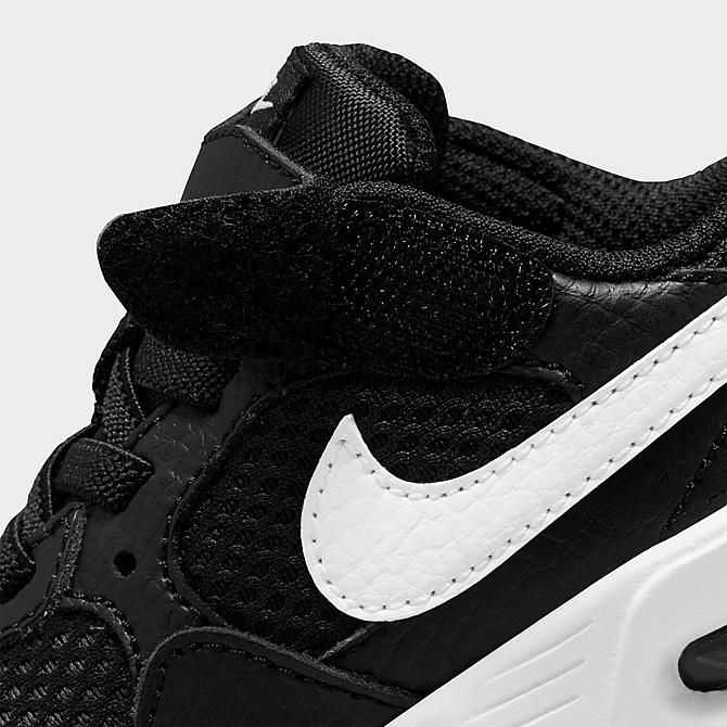 Front view of Kids' Toddler Nike Air Max SC Casual Shoes in Black/White Click to zoom