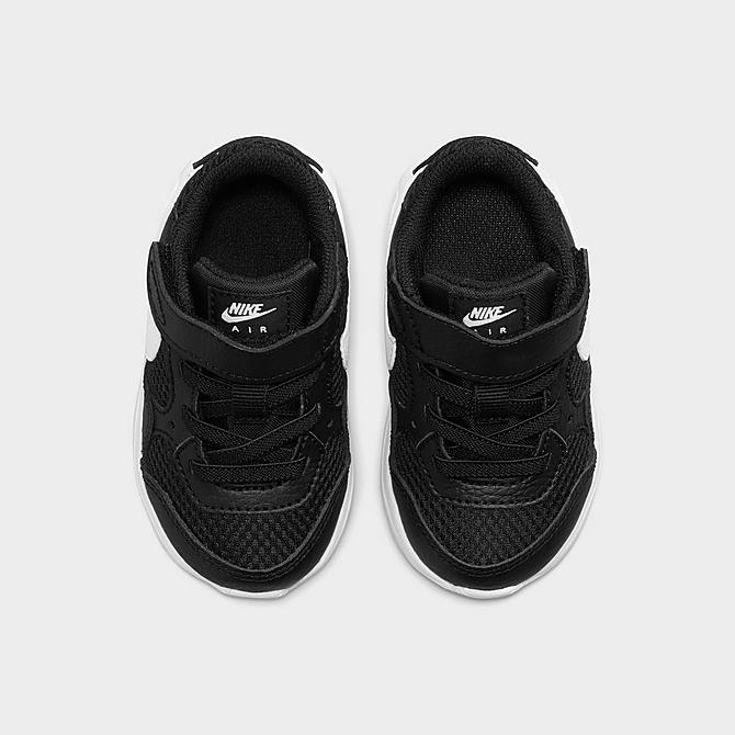 Back view of Kids' Toddler Nike Air Max SC Casual Shoes in Black/White Click to zoom
