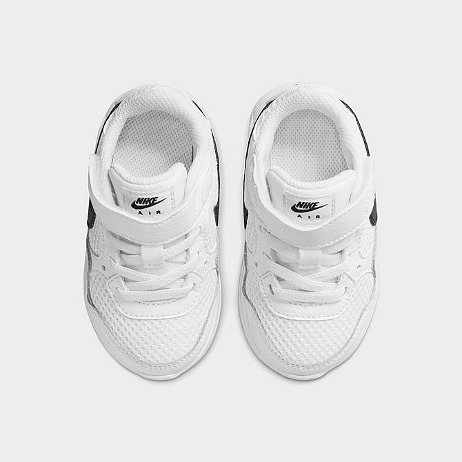 Back view of Kids' Toddler Nike Air Max SC Casual Shoes in White/Black/White Click to zoom