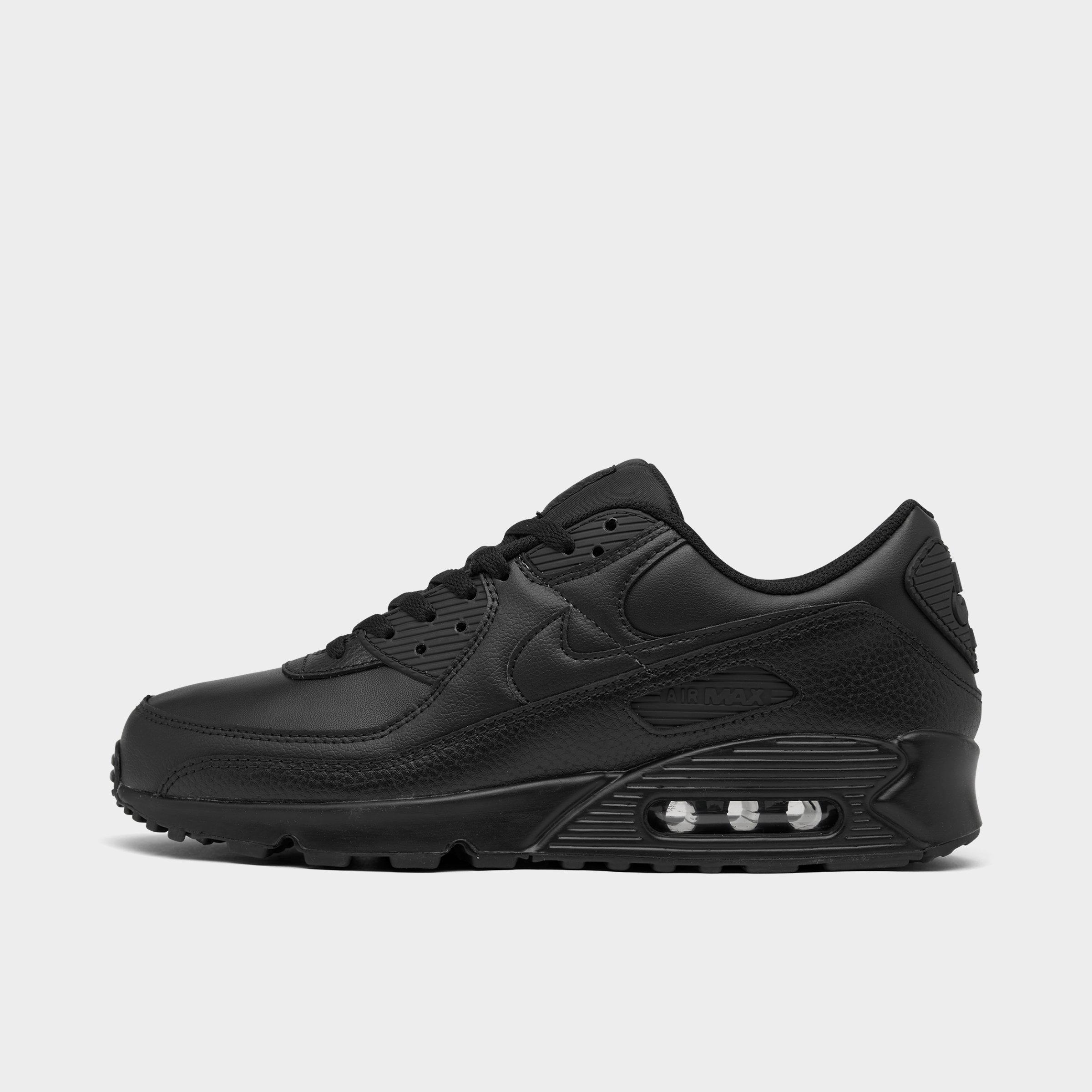 all black leather nike air max