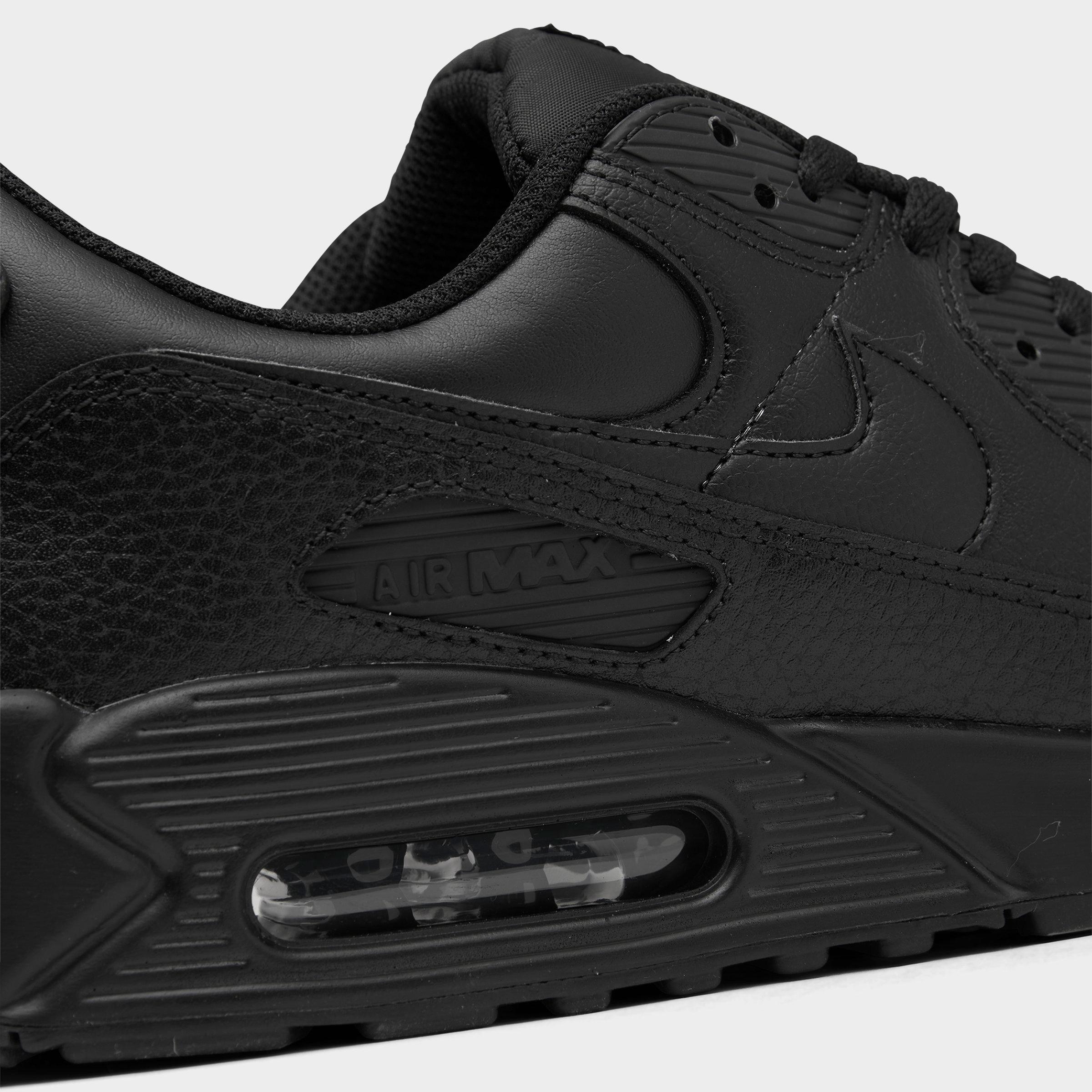 black leather air max 90 mens