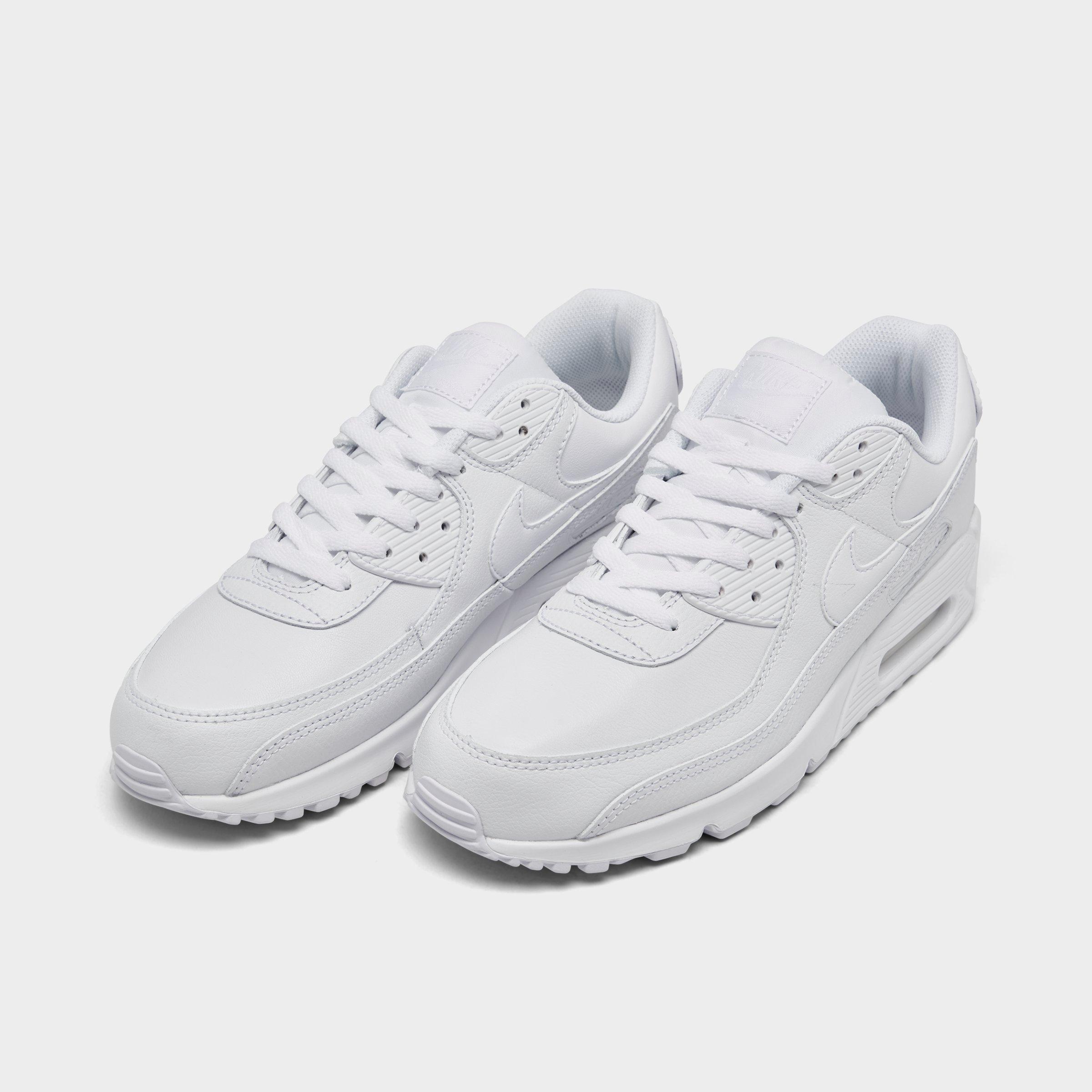 nike air max 90 all white leather