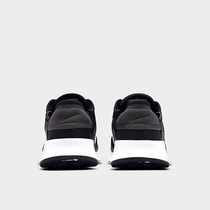 Left view of Men's Nike Reposto Running Shoes in Black/White/Dark Smoke Grey/Iron Grey Click to zoom