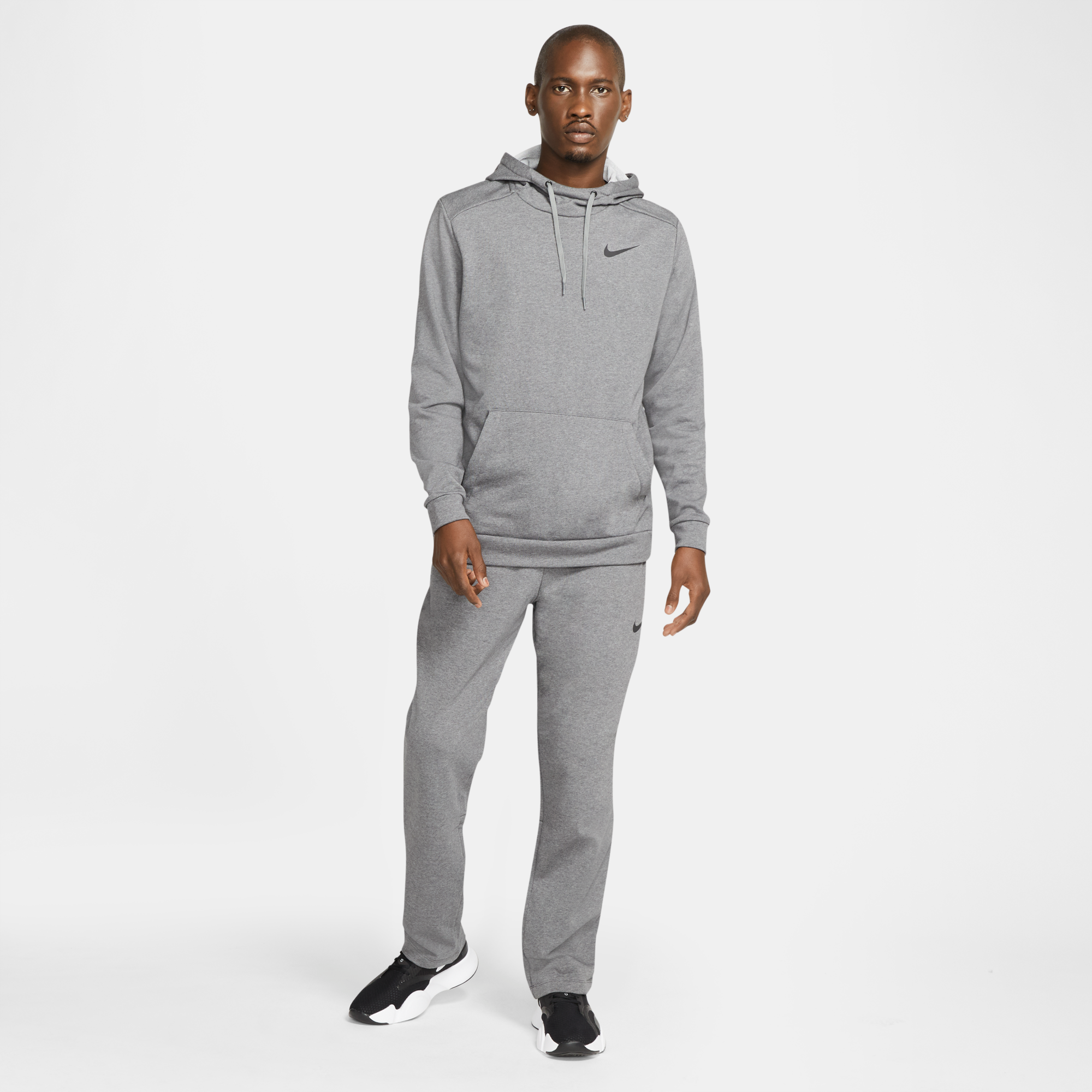 nike training tapered joggers in charcoal