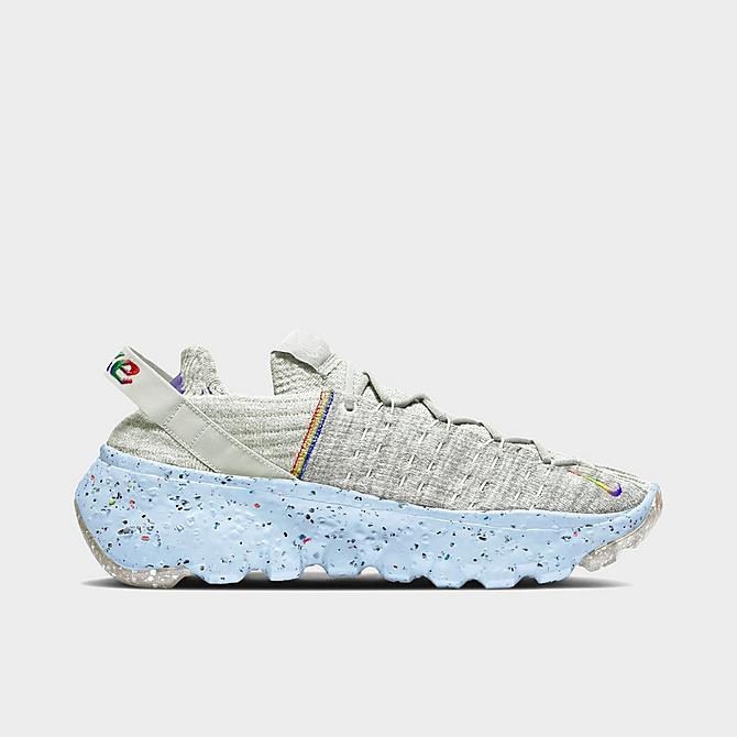 Three Quarter view of Men's Nike Space Hippie 04 Casual Shoes in Summit White/Multi/Color/Photon Dust Click to zoom
