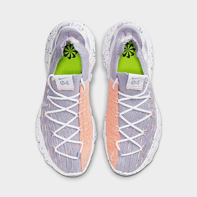 Back view of Men's Nike Space Hippie 04 Casual Shoes in Purple Dawn/White/Sunset Tint/Iron Purple/Volt Click to zoom