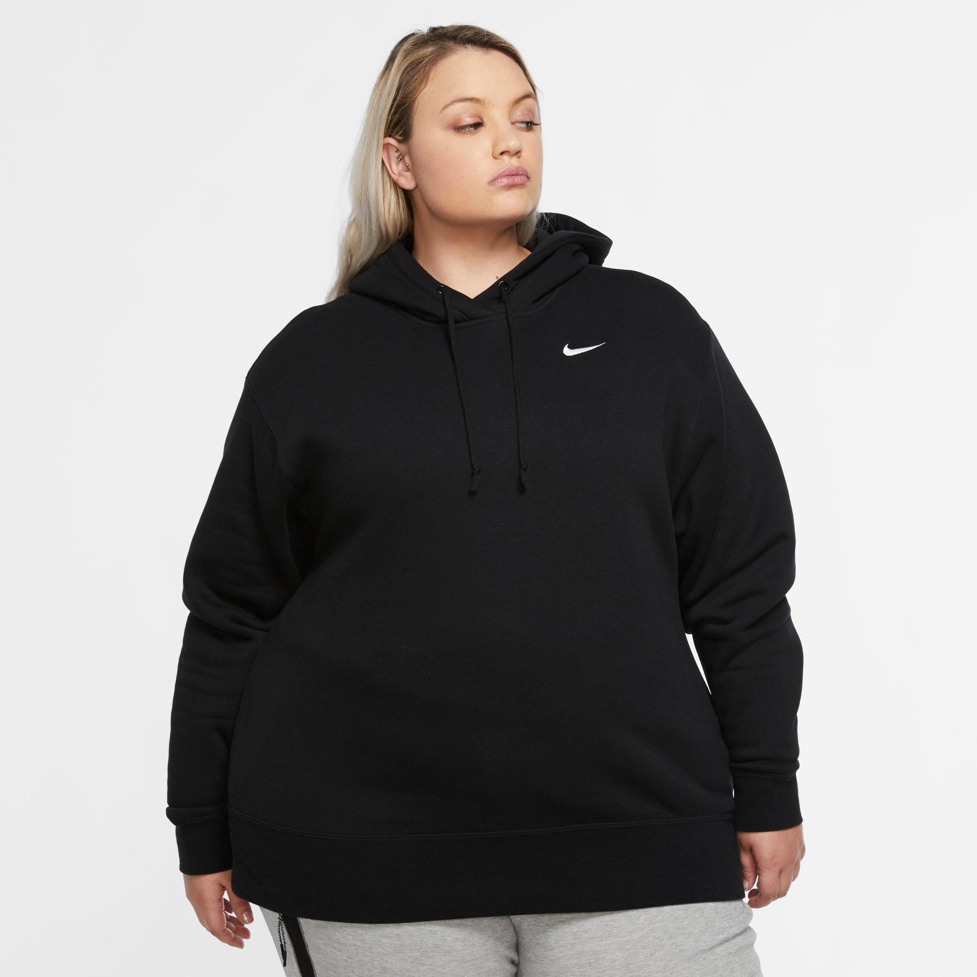 plus size black nike hoodie