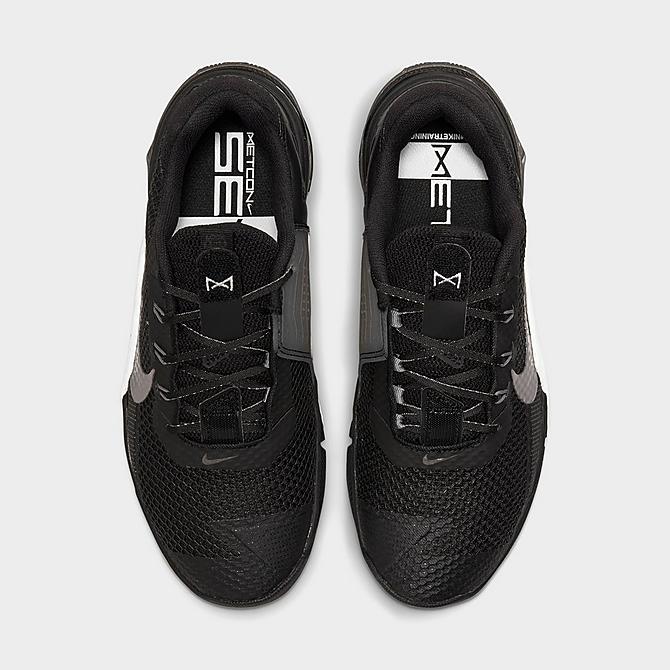 Back view of Women's Nike Metcon 7 Training Shoes in Black/White/Smoke Grey/Metallic Dark Grey Click to zoom