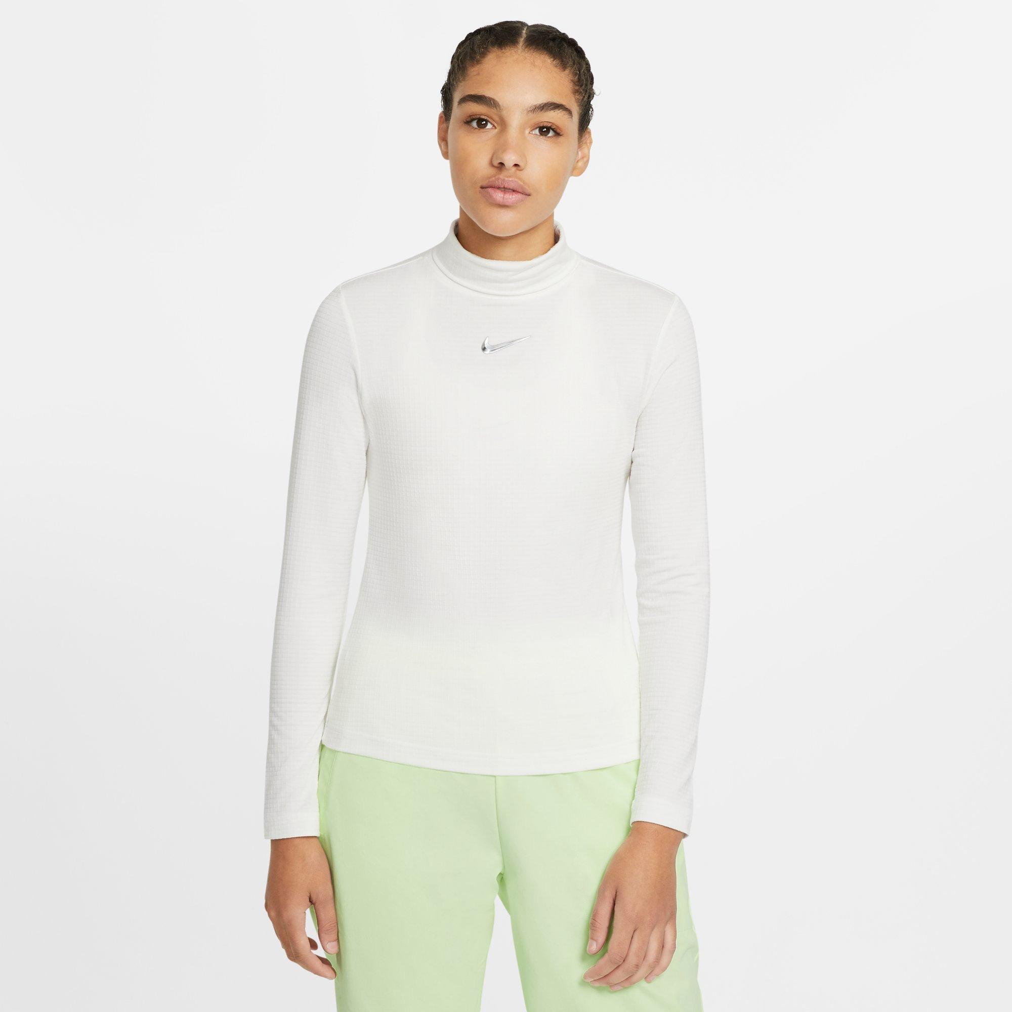 women's nike dry swoosh colorblocked training crew shirt