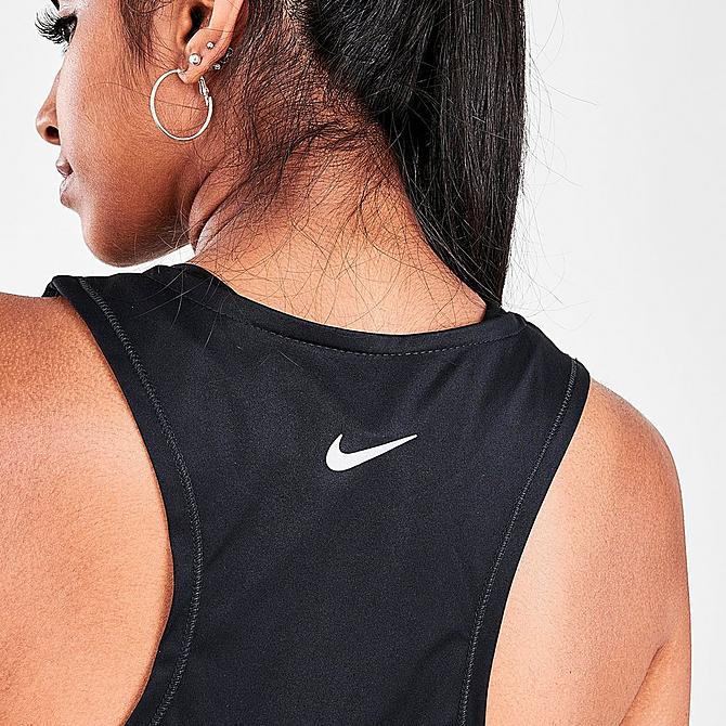On Model 6 view of Women's Nike Swoosh Run Running Tank Click to zoom