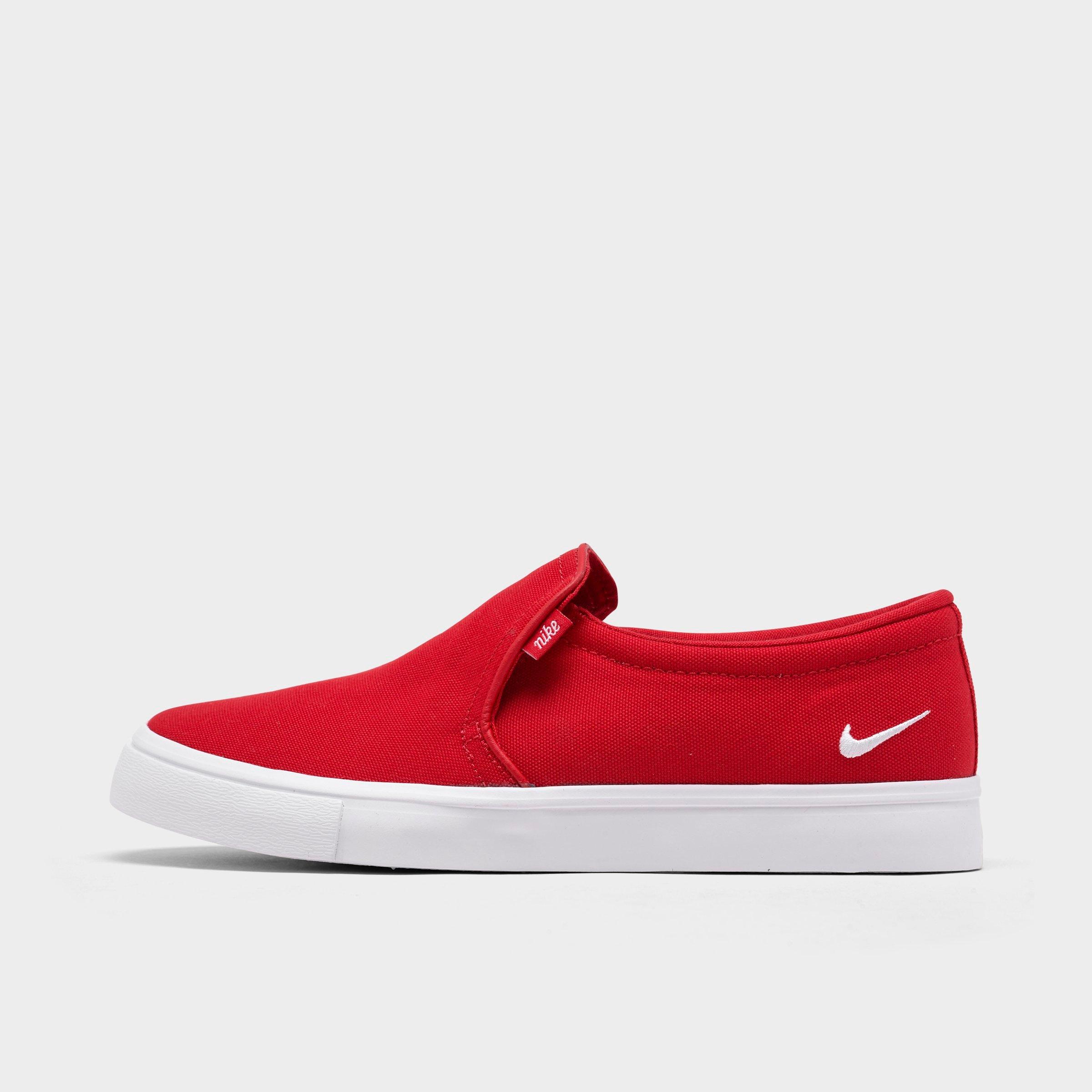 nike red slip on