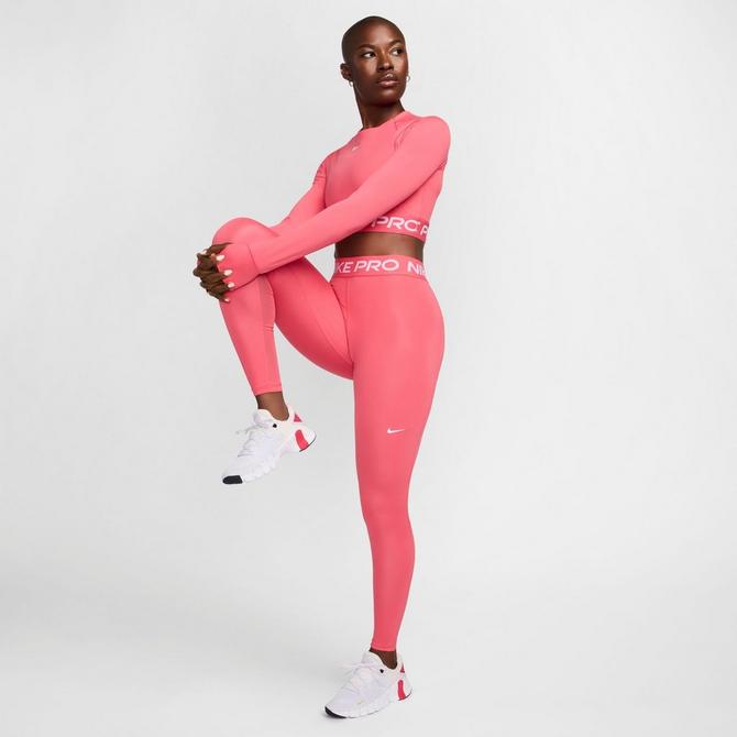 Women s Nike Pro 365 High Waisted 7 8 Mesh Panel Leggings Finish Line