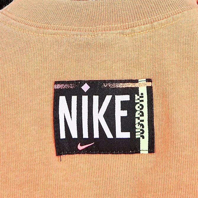 On Model 6 view of Women's Nike Sportswear Washed Crop Tank in Atomic Orange/Black Click to zoom