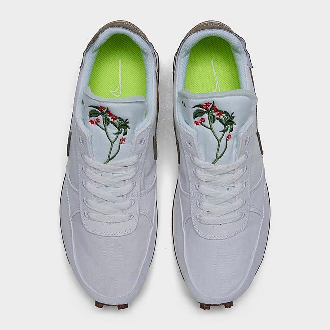 Back view of Nike DBreak-Type Plant Pack Casual Shoes in White/White/Volt/Galactic Jade Click to zoom