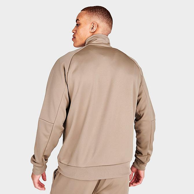Back Right view of Men's Nike Sportswear Tribute N98 Jacket in Khaki/White Click to zoom