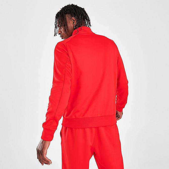 Back Right view of Men's Nike Sportswear Tribute N98 Jacket in University Red/White Click to zoom