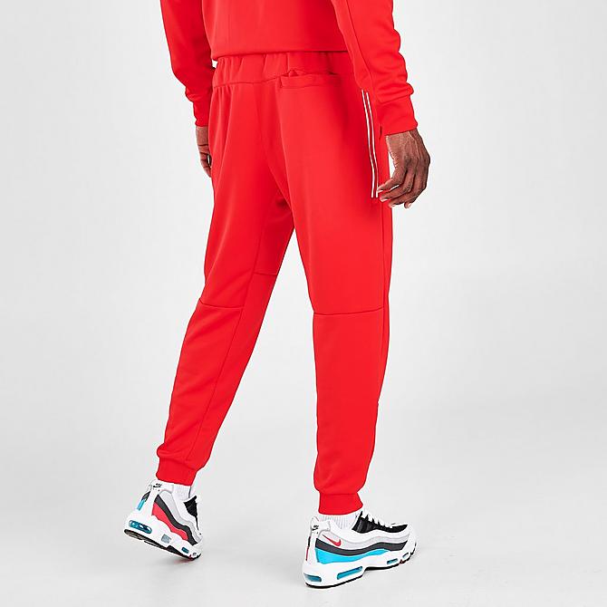 Back Right view of Men's Nike Sportswear Tribute Jogger Pants in University Red/White Click to zoom