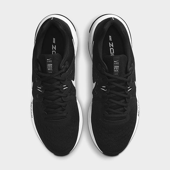 Back view of Men's Nike Zoom Prevail Running Shoes in Black/White Click to zoom