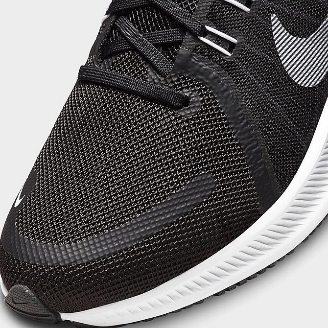 Front view of Women's Nike Quest 4 Running Shoes in Black/Dark Smoke Grey/White Click to zoom