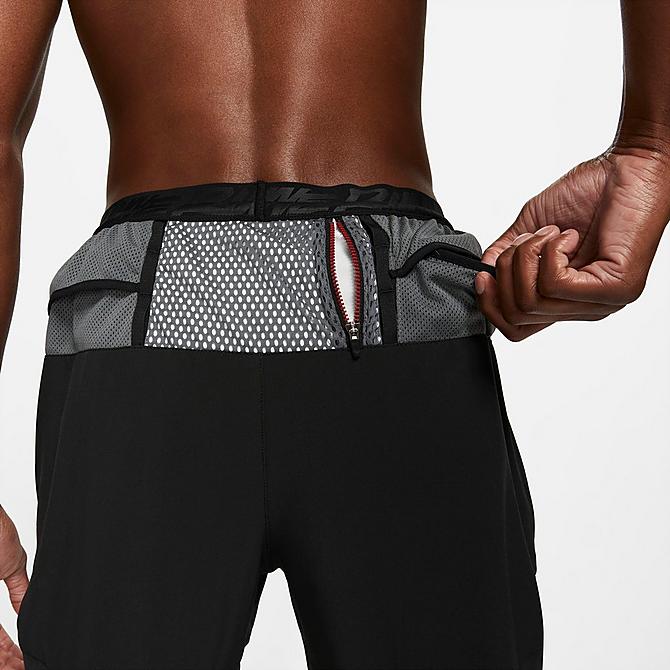 On Model 5 view of Men's Nike Phenom Elite Wild Run Cropped Training Pants in Black/Black Click to zoom