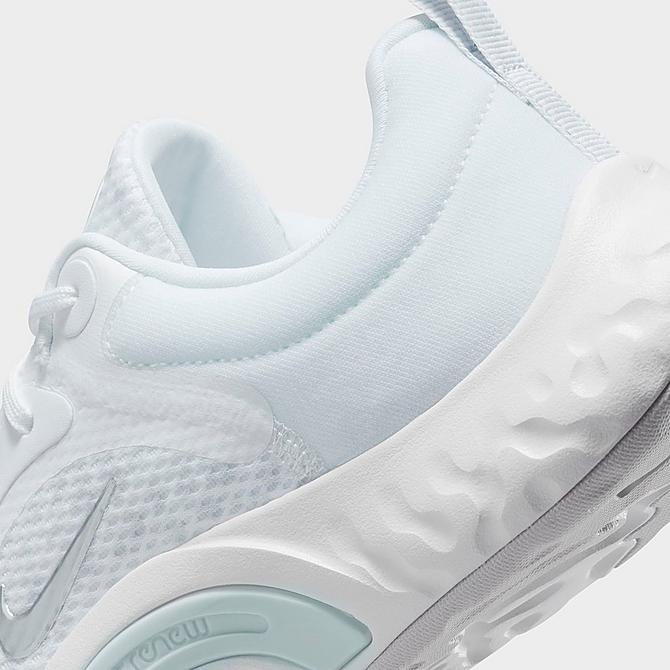 Front view of Women's Nike Renew In-Season TR 11 Training Shoes in White/Pure Platinum/Metallic Platinum Click to zoom