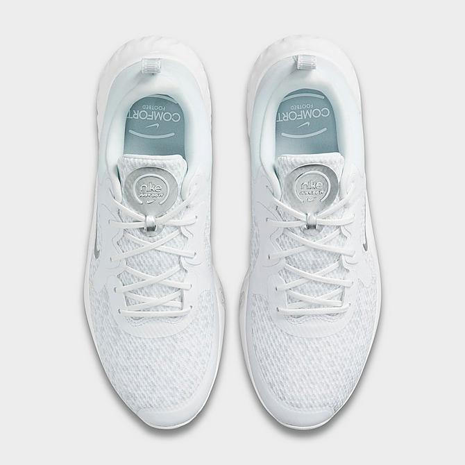 Back view of Women's Nike Renew In-Season TR 11 Training Shoes in White/Pure Platinum/Metallic Platinum Click to zoom