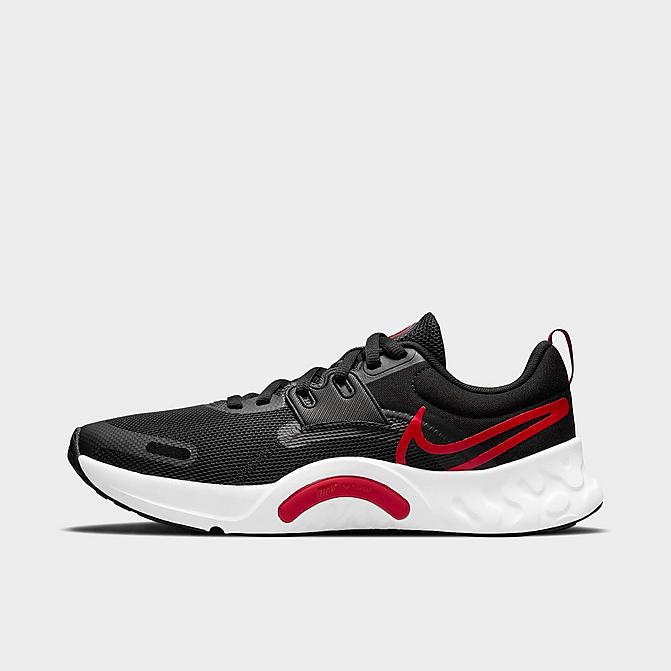 Right view of Men's Nike Renew Retaliation 3 Training Shoes in Black/White/University Red Click to zoom