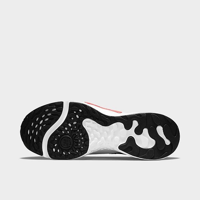 Bottom view of Men's Nike Renew Retaliation 3 Training Shoes in Black/White/University Red Click to zoom