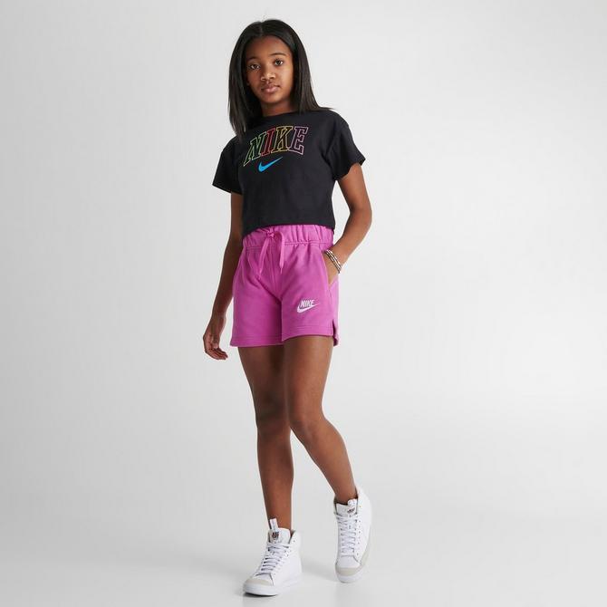 Girls' Big Kids' Nike Club French Terry Shorts