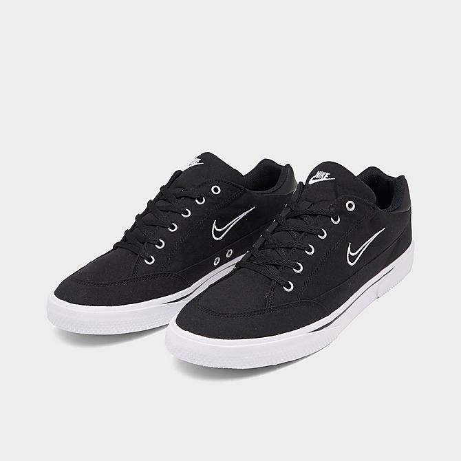 Three Quarter view of Men's Nike Retro GTS Casual Shoes in Black/White Click to zoom