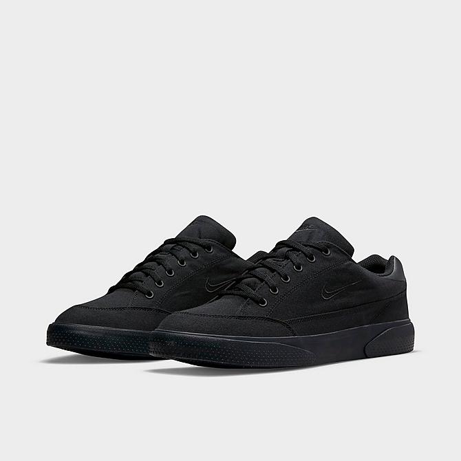 Three Quarter view of Men's Nike Retro GTS Casual Shoes in Black/Black/Black Click to zoom