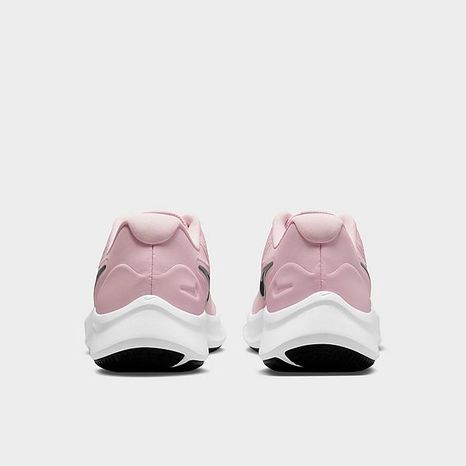 Left view of Girls' Big Kids' Nike Star Runner 3 Running Shoes in Pink Foam/Black/Metallic Silver Click to zoom