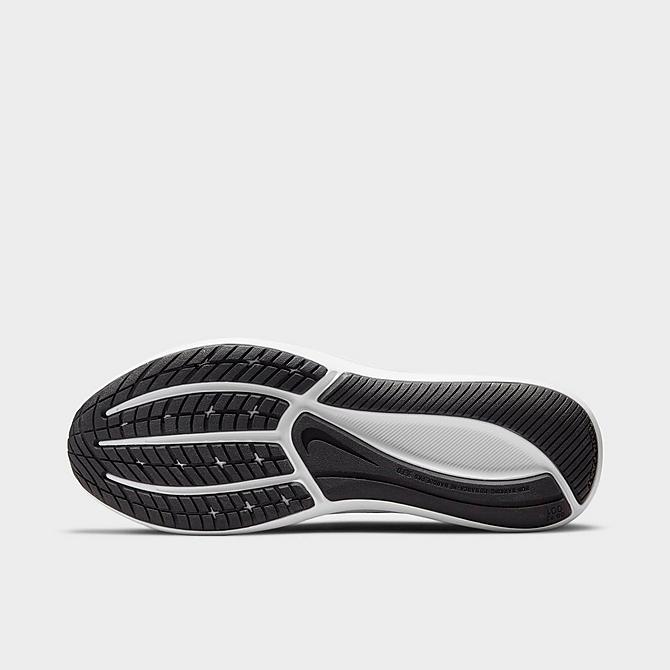 Bottom view of Big Kids' Nike Star Runner 3 Running Shoes in Black/Dark Smoke Grey/White Click to zoom