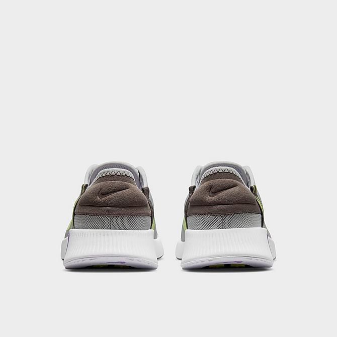 Left view of Boys' Big Kids' Nike Reposto Casual Shoes in Grey Fog/Light Lemon Twist/Lilac Click to zoom