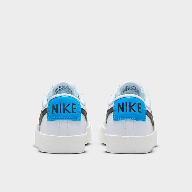 Left view of Big Kids' Nike Blazer Low '77 Casual Shoes in White/Black/Light Photo Blue/Sail Click to zoom