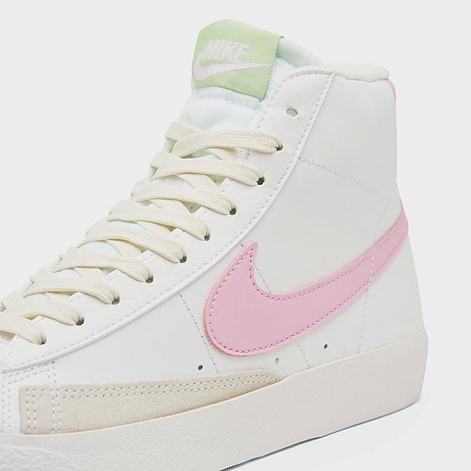 Girls Big Kids Blazer Mid 77 Casual Shoes in Pink/White/Summit White Size 4.0 Leather/Suede Finish Line Girls Shoes Flat Shoes Casual Shoes 
