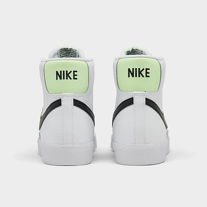 Left view of Big Kids' Nike Blazer Mid '77 Casual Shoes in White/Black/Barely Volt Click to zoom